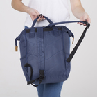 Рюкзак-сумка, отдел на молнии, 2 наружных кармана, 2 боковых кармана, цвет синий - Фото 5
