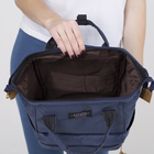 Рюкзак-сумка, отдел на молнии, 2 наружных кармана, 2 боковых кармана, цвет синий - Фото 7