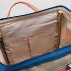 Рюкзак-сумка, отдел на молнии, 2 наружных кармана, 2 боковых кармана, цвет голубой - Фото 5