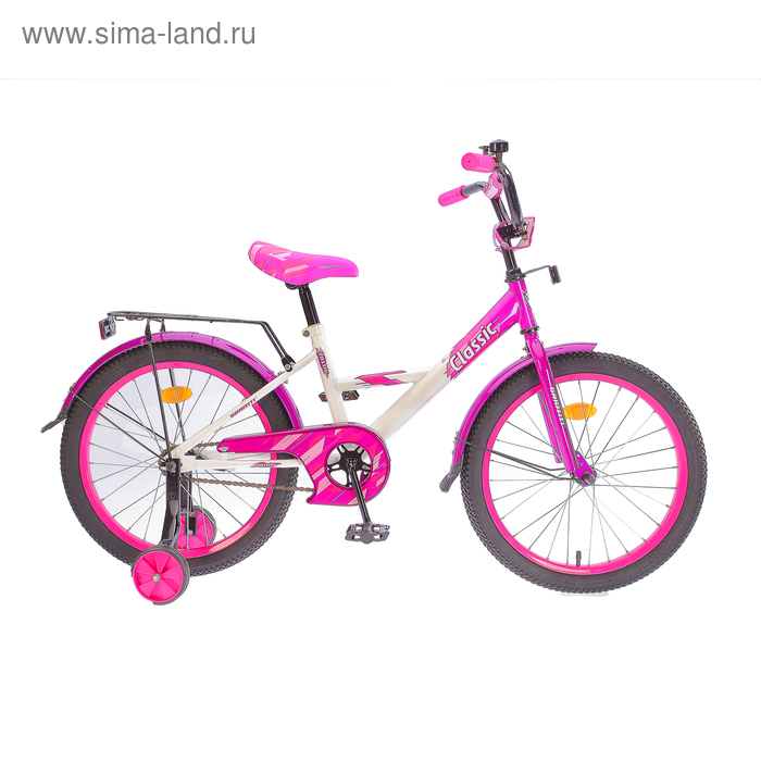 Велосипед 20" Graffiti Classic RUS, цвет белый/розовый - Фото 1