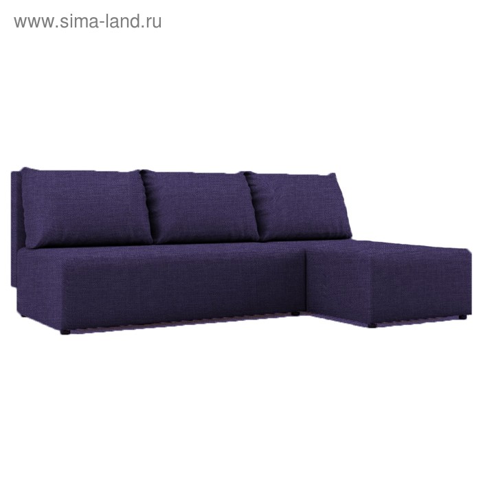 Угловой диван «Алиса», еврокнижка, рогожка savana/arben, цвет violet - Фото 1