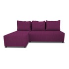 Угловой диван «Алиса», еврокнижка, рогожка savana/arben, цвет berry - Фото 1