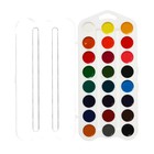 Акварель медовая «ЗХК. Цветик», 24 цвета, без кисти, белый пластиковый футляр - Фото 4