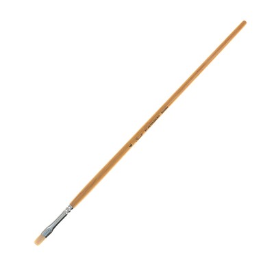 Кисть "Сонет" № 4, щетина, плоская, удлинённая ручка, d=8 мм