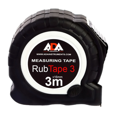 Рулетка ADA RubTape 3, сталь, с двумя СТОПами, 3 м х 16 мм