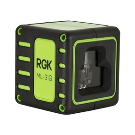 Нивелир лазерный RGK ML-31G, 1/4", 2 луча, +/- 2 мм, до 20 м, зеленый лазер
