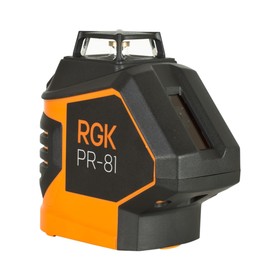 Нивелир лазерный RGK PR-81, 1/4", 5/8", 2 луча, дальность с приемником/без 80/40 м, 360°