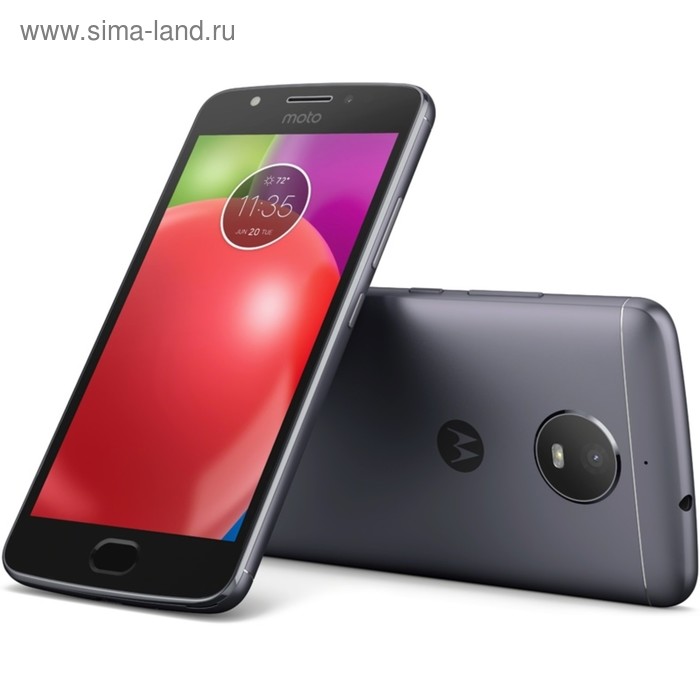 Смартфон Motorola E4 XT1762 16Gb серый 4G 2Sim 5"720x1280 Android 7.1.1 8Mpix GPS FM micSD - Фото 1