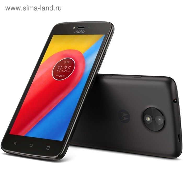 Смартфон Motorola XT1754 C 4G 16Gb черный 4G 2Sim 5"480x854 Android 7.0 5Mpix GPS FM micSD - Фото 1