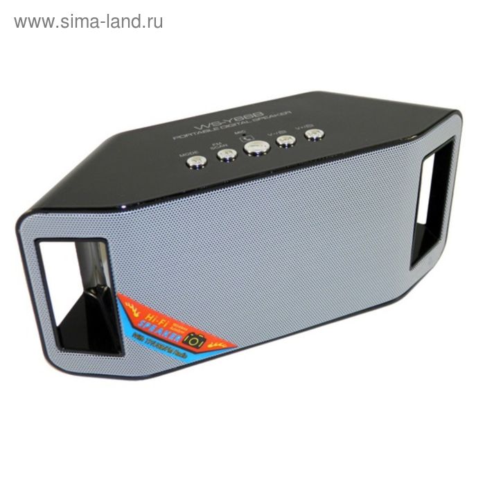 Портативная колонка WS-Y66B, Bluetooth, USB, FM, черная - Фото 1