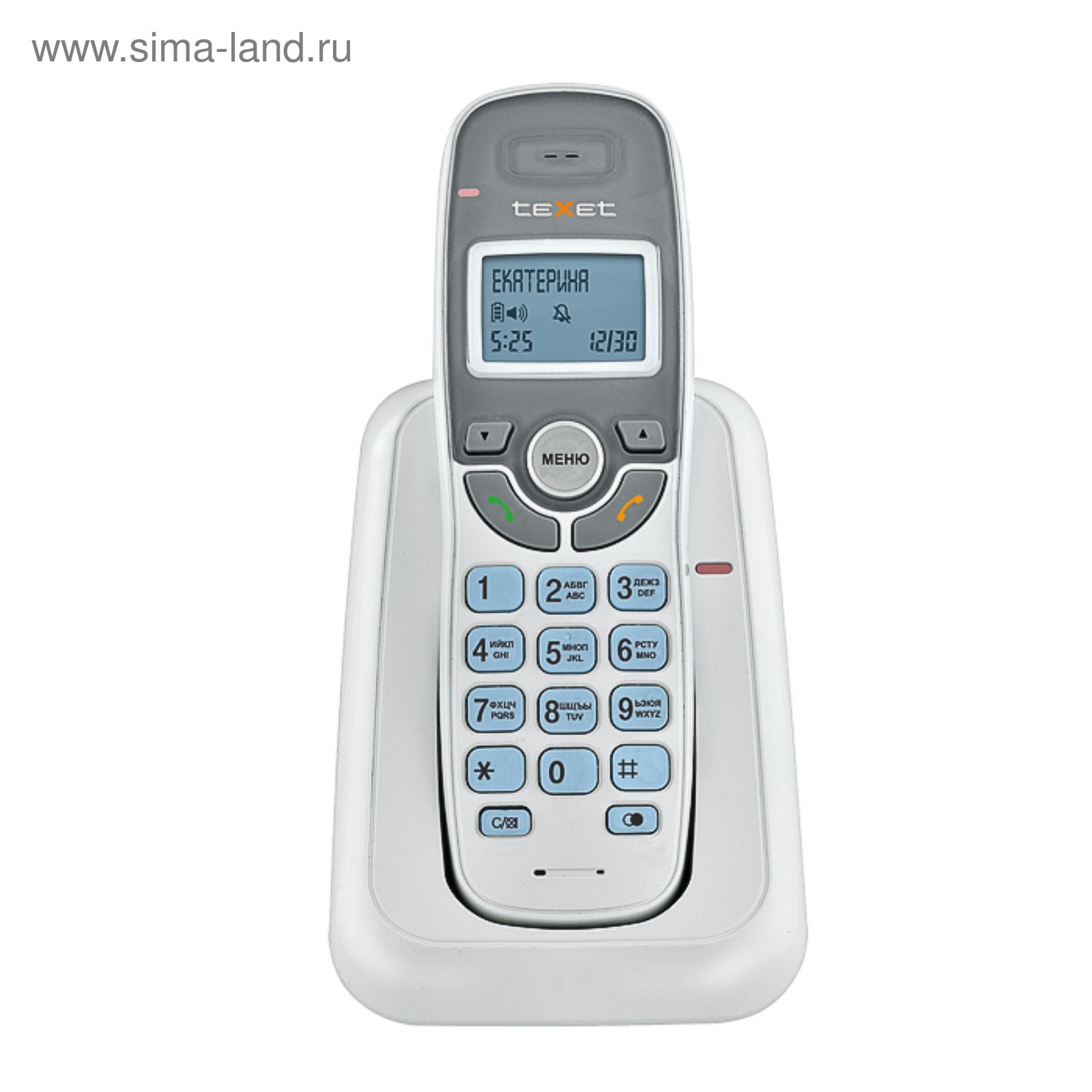 Телефон Texet TX-D6905A DECT, комплект из базы и трубки, полифония, белый  (2531694) - Купить по цене от 4 425.00 руб. | Интернет магазин SIMA-LAND.RU