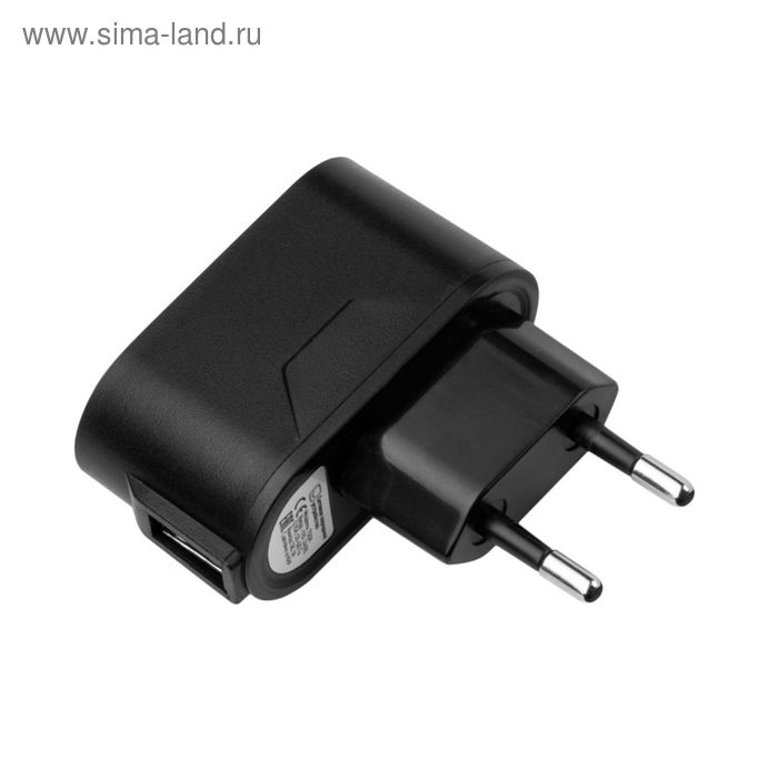 Зарядное устройство Prime Line (2304), USB 1000 mA, черное - Фото 1