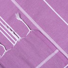 Полотенце пляжное пештемаль 100х180 см, цв фиолетовый, 280 г/м2,хлопок 100% - Фото 3