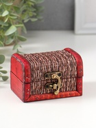 Шкатулка для украшений «Сундучок. Плетёнка», дерево, 6.3×8.8×6.5 см - Фото 6