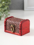 Шкатулка для украшений «Сундучок. Плетёнка», дерево, 6.3×8.8×6.5 см - Фото 2