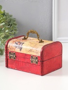Шкатулка для украшений «Сундук. Карта странника», для мелочи, дерево, 10.5×15×9 см  (артикул 2746211)  большой выбор товаров оптом и в розницу по низким ценам с доставкой