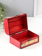 Шкатулка для украшений «Сундук. Карта странника», для мелочи, дерево, 10.5×15×9 см  (артикул 2746211)  большой выбор товаров оптом и в розницу по низким ценам с доставкой