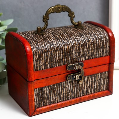 Шкатулка для украшений «Сундучок. Плетёнка», дерево, 10.5×15×9 см