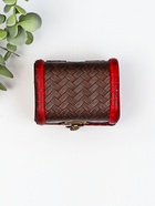 Шкатулка для украшений «Сундучок. Плетёнка », дерево, 6×5×8 см - Фото 4