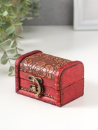 Шкатулка для украшений «Сундучок. Цветущий сад и бабочки», дерево, 7×9.5×5.7 см - Фото 2