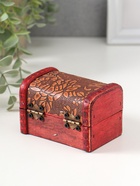 Шкатулка для украшений «Сундучок. Цветущий сад и бабочки», дерево, 7×9.5×5.7 см  (артикул 2746309)  большой выбор товаров оптом и в розницу по низким ценам с доставкой