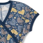 Комплект женский (пеньюар, майка, шорты) Лейсян цвет синий, принт сердца, р-р 44 - Фото 5