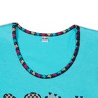 Комплект женский (футболка, бриджи) 22б цвет синий, принт гусиная лапка, р-р 42 - Фото 4