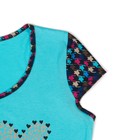 Комплект женский (футболка, бриджи) 22б цвет синий, принт гусиная лапка, р-р 42 - Фото 5