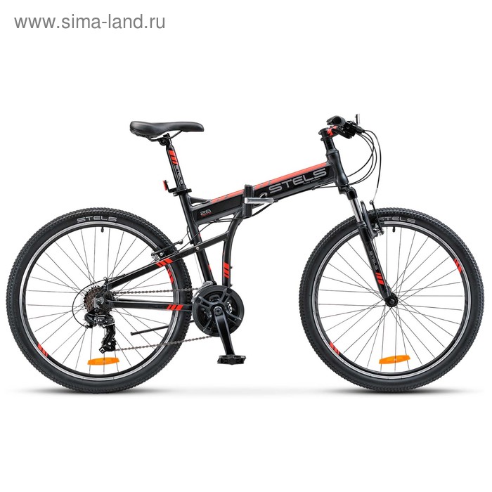Велосипед 26" Stels Pilot-970 V, V020, цвет серый/красный, размер 17,5" - Фото 1