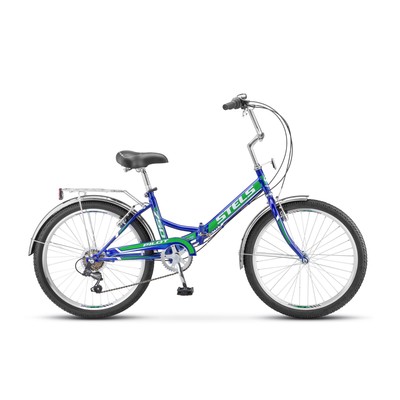 Велосипед 24" Stels Pilot-750, Z010, цвет синий/зелёный, размер 16"