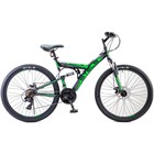 Велосипед 26" Stels Focus MD, 21-sp V010, цвет чёрный/зелёный, размер 18" - Фото 1
