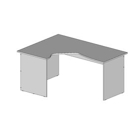 Стол угловой левый СЛ16.12.7, 1600х1180/680х750 мм, белый шагр 2818191