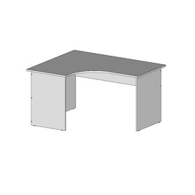 Стол угловой левый СЭЛ14.12.7, 1400х1150/680х750 мм, белый шагр 2818231