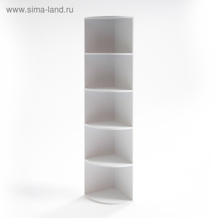 Шкаф угловой средний НШ-17, 380 × 380 × 1520 мм, белый шагр - Фото 1