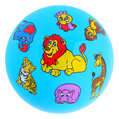 Мяч "Зверята", PVC, цвета микс, в пакете, диаметр - 23 см, 60 гр.