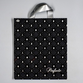 Пакет «Перфекто Шахматы», полиэтиленовый с петлевой ручкой, 35?31 см, 95 мкм (комплект 25 шт)