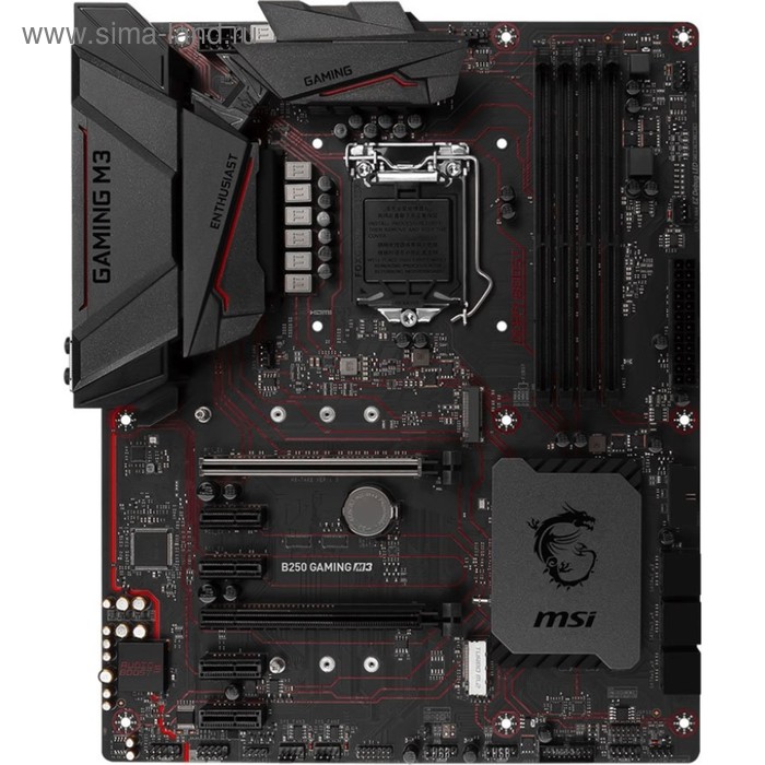 Материнская плата MSI B250 GAMING M3, Soc-1151, Intel B250, 4xDDR4, ATX, Ret - Фото 1