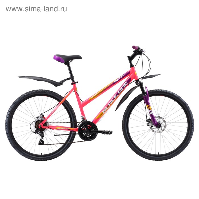 Велосипед 26" Black One Alta D, 2018, цвет розовый/фиолетовый/жёлтый, размер 14,5" - Фото 1
