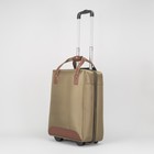 Чемодан 20" с сумкой, отдел на молнии, кодовый замок, 2 колеса, цвет зелёный - Фото 2