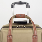 Чемодан 20" с сумкой, отдел на молнии, кодовый замок, 2 колеса, цвет зелёный - Фото 6