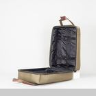 Чемодан 20" с сумкой, отдел на молнии, кодовый замок, 2 колеса, цвет зелёный - Фото 7