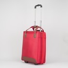 Чемодан 20" с сумкой, отдел на молнии, кодовый замок, 2 колеса, цвет бордовый - Фото 2