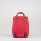Чемодан 20" с сумкой, отдел на молнии, кодовый замок, 2 колеса, цвет бордовый - Фото 4
