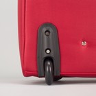 Чемодан 20" с сумкой, отдел на молнии, кодовый замок, 2 колеса, цвет бордовый - Фото 5