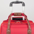 Чемодан 20" с сумкой, отдел на молнии, кодовый замок, 2 колеса, цвет бордовый - Фото 6