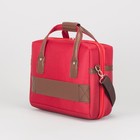 Чемодан 20" с сумкой, отдел на молнии, кодовый замок, 2 колеса, цвет бордовый - Фото 9
