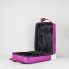 Чемодан 20" с сумкой, отдел на молнии, кодовый замок, 2 колеса, цвет фиолетовый - Фото 7
