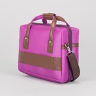 Чемодан 20" с сумкой, отдел на молнии, кодовый замок, 2 колеса, цвет фиолетовый - Фото 9