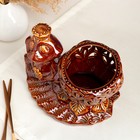 Конфетница "Лягушка", коричневая, сквозная резка, керамика, 22 см - Фото 3