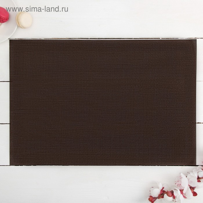 Салфетка сервировочная на стол «Киото», 45×30 см, цвет коричневый - Фото 1